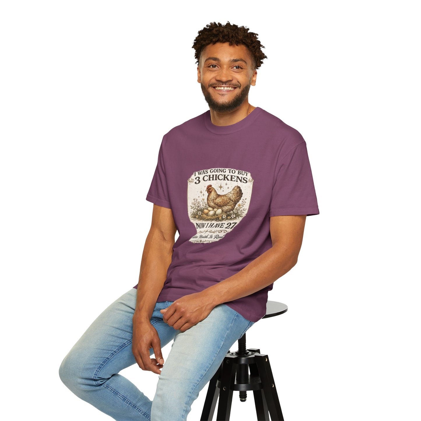 Chicken Lover T-Shirt – “I Was Going to Buy 3 Chickens Now I Have 27” Farm Humor Tee