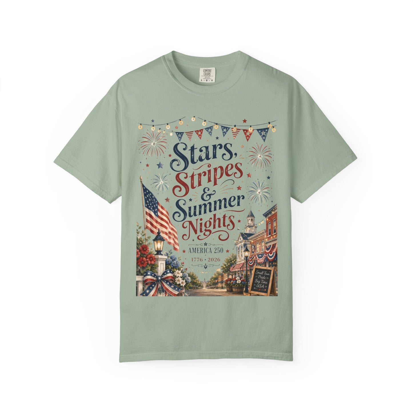 Stars, Stripes & Summer Nights Tee — Patriotic 4th of July Graphic T-Shirt