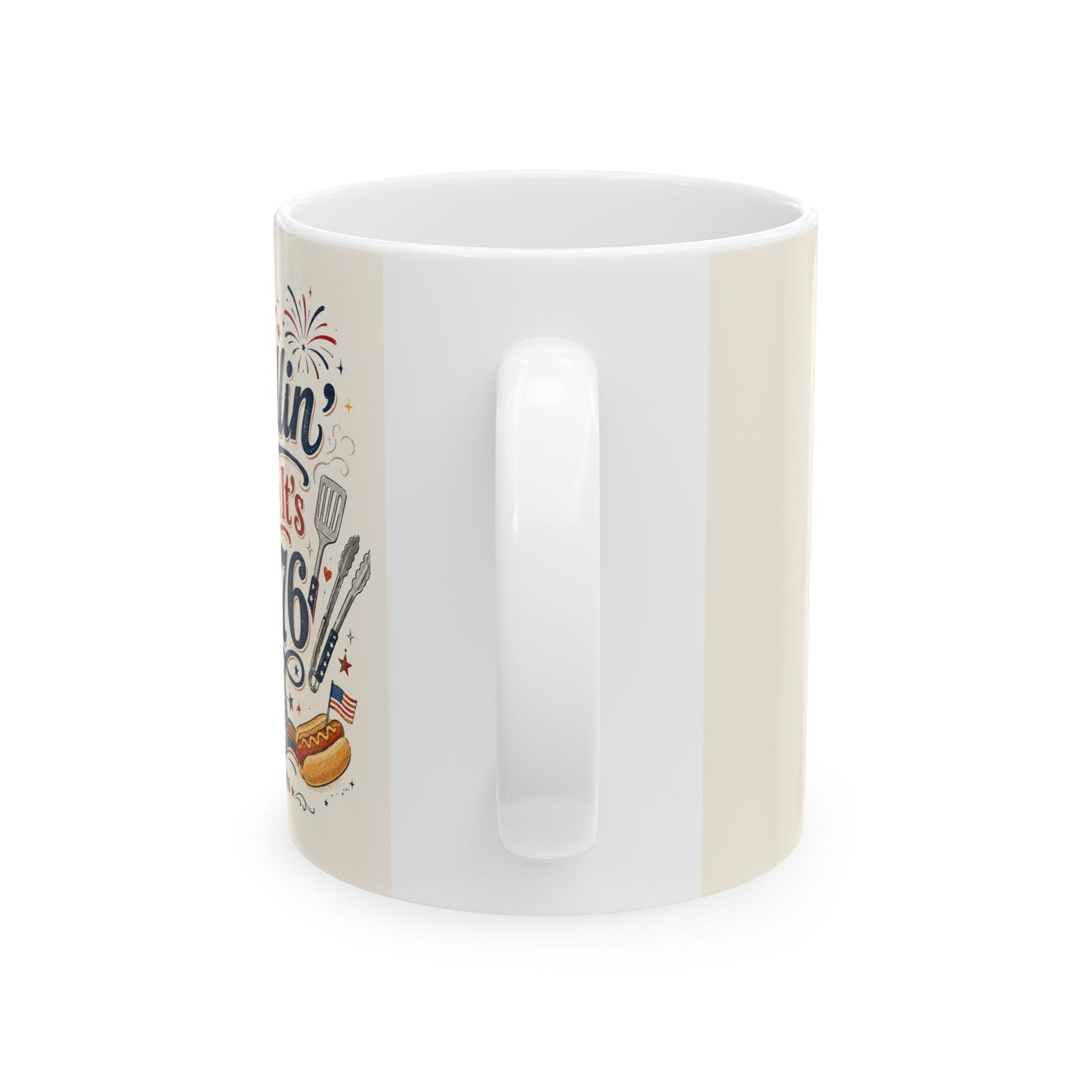BBQ Grill Dad Ceramic Mug – 'Grillin' Since 19??' Patriotic Barbecue Coffee Cup (11oz & 15oz)