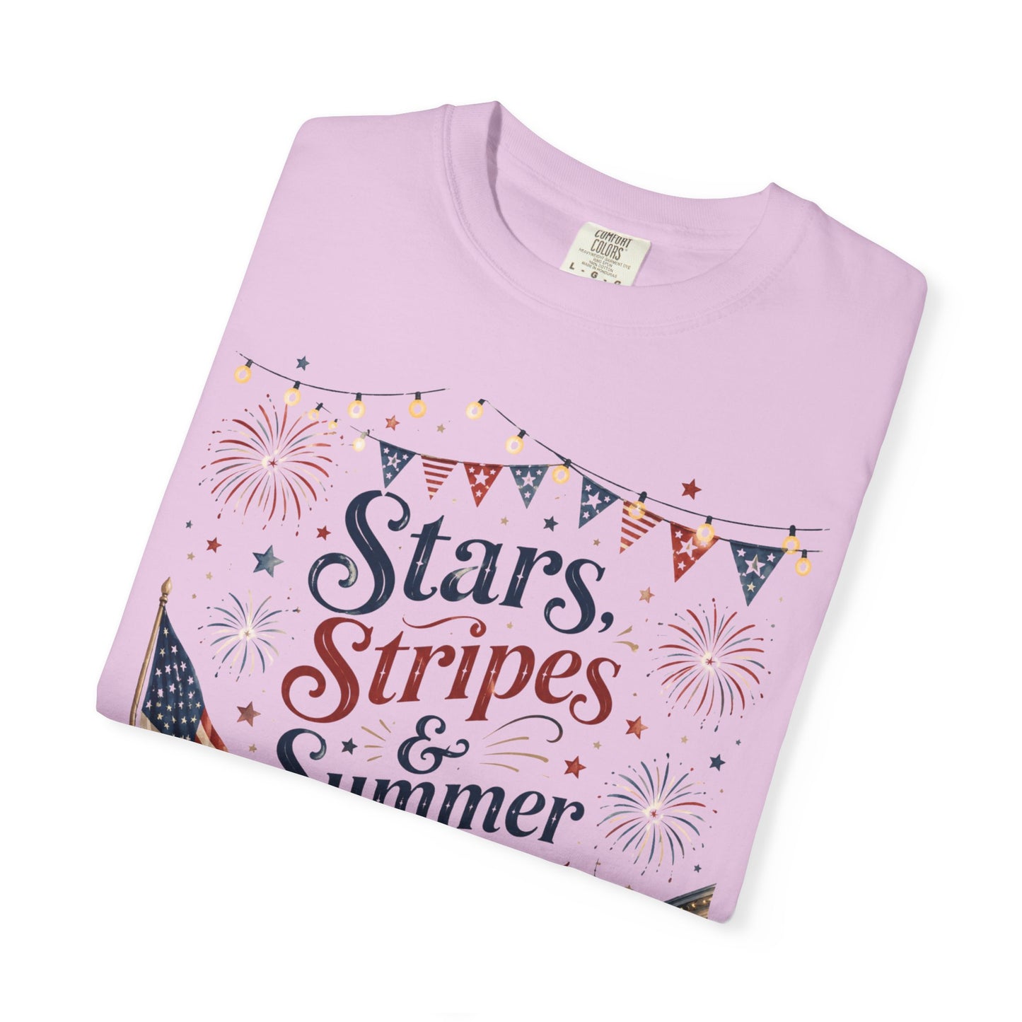 Stars, Stripes & Summer Nights Tee — Patriotic 4th of July Graphic T-Shirt
