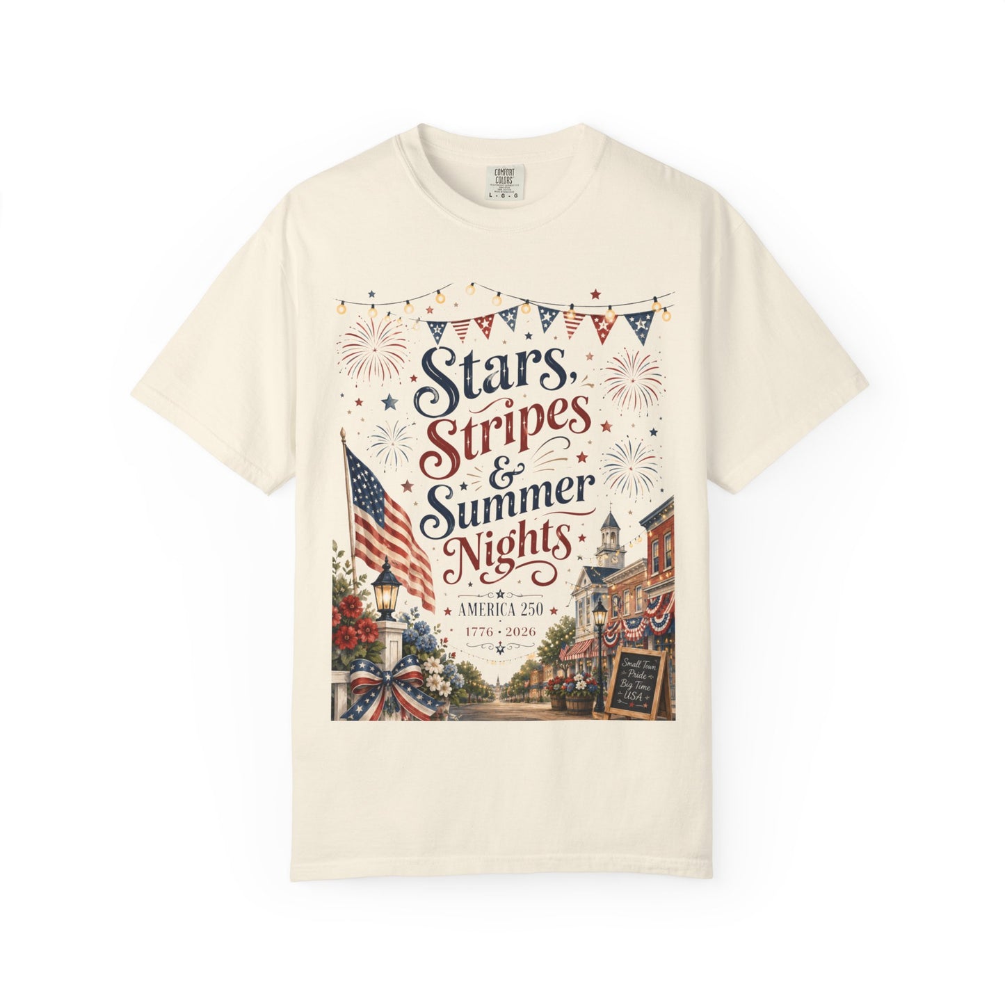Stars, Stripes & Summer Nights Tee — Patriotic 4th of July Graphic T-Shirt