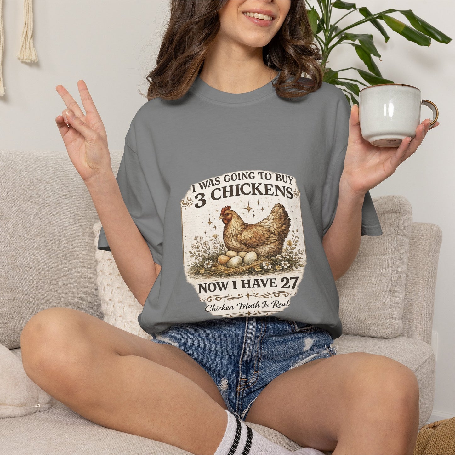Chicken Lover T-Shirt – “I Was Going to Buy 3 Chickens Now I Have 27” Farm Humor Tee