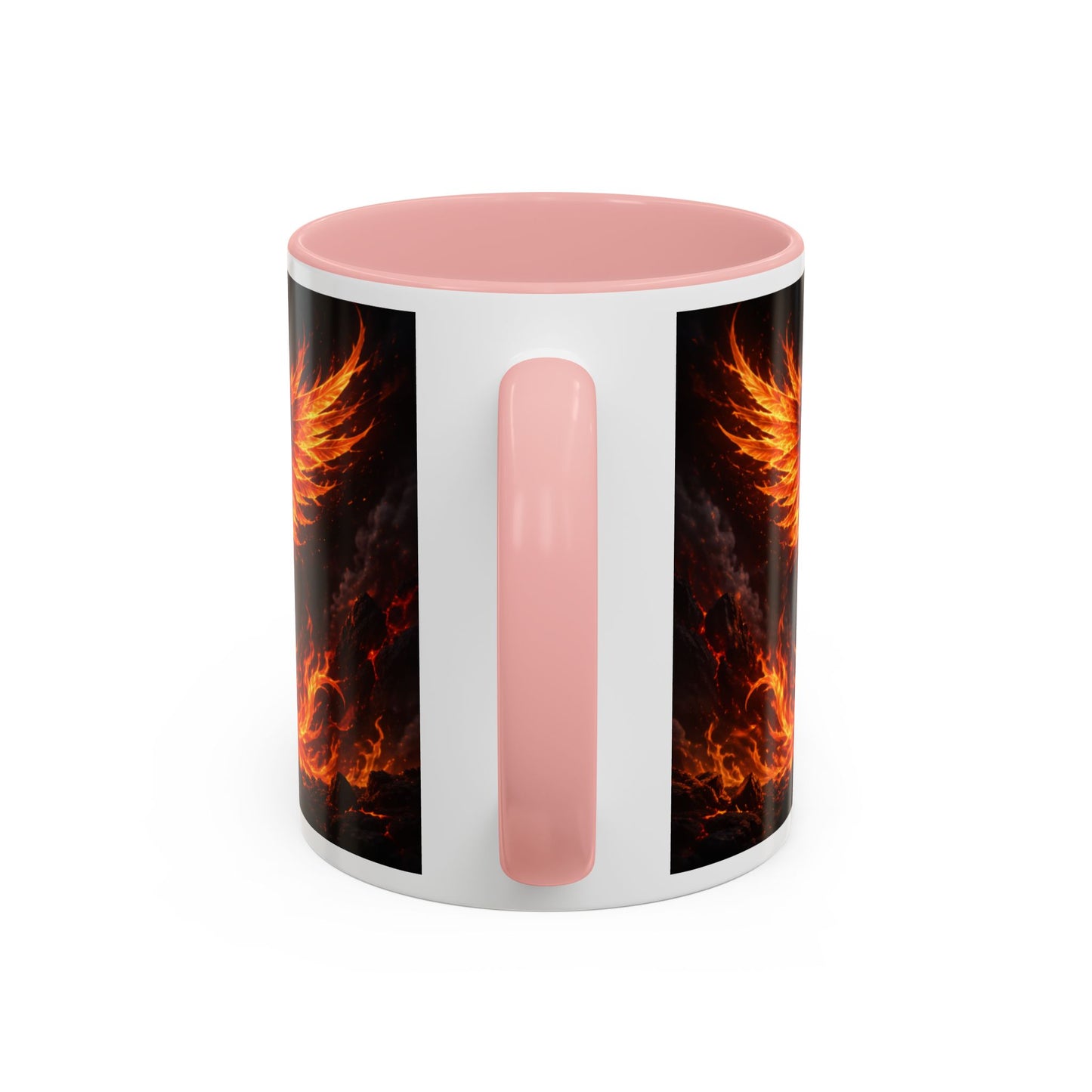 Flaming Phoenix Coffee Mug — Fiery Mythical Bird Accent Mug (11/15 oz)