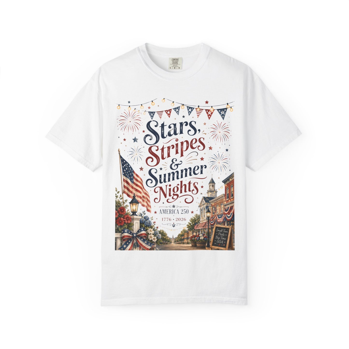 Stars, Stripes & Summer Nights Tee — Patriotic 4th of July Graphic T-Shirt