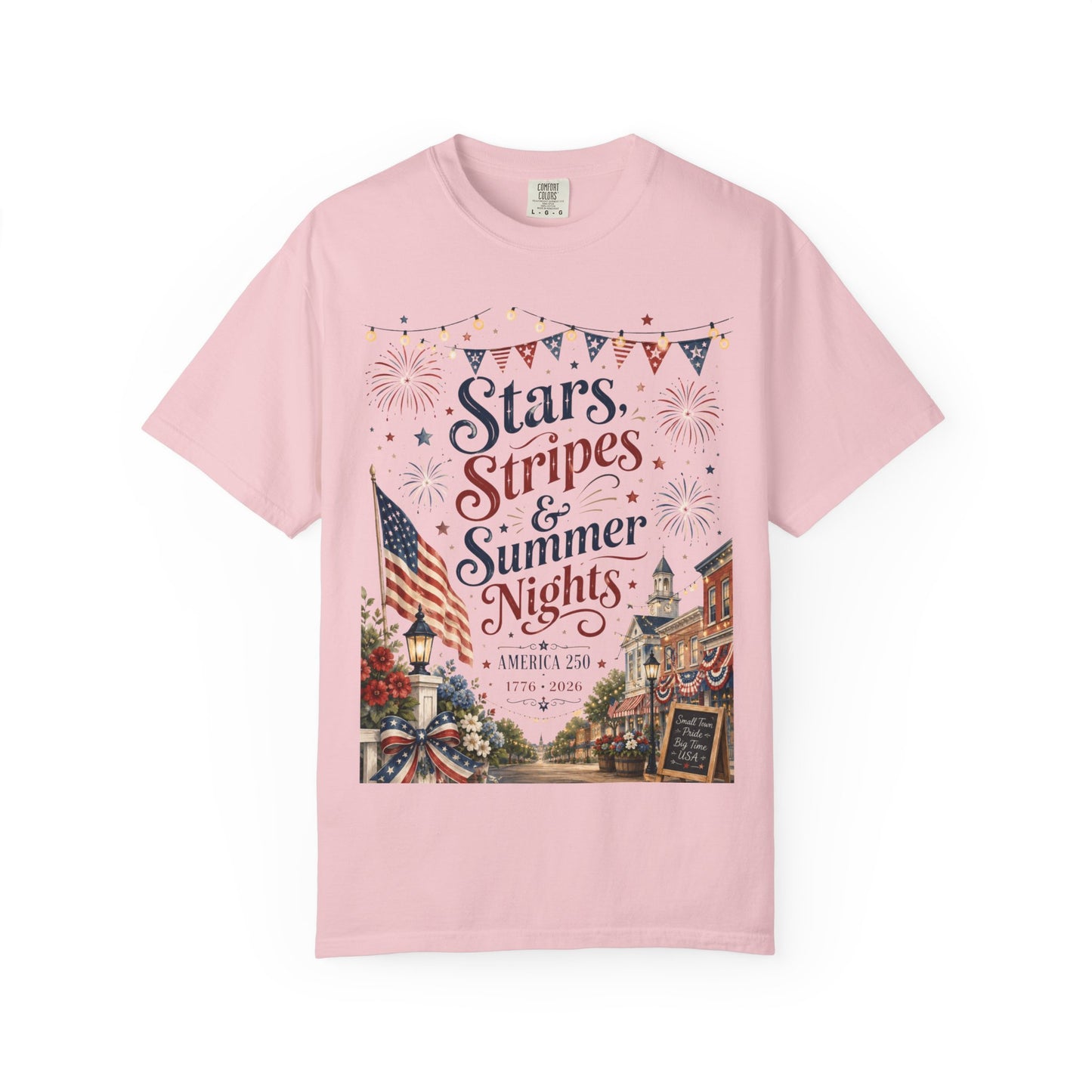 Stars, Stripes & Summer Nights Tee — Patriotic 4th of July Graphic T-Shirt
