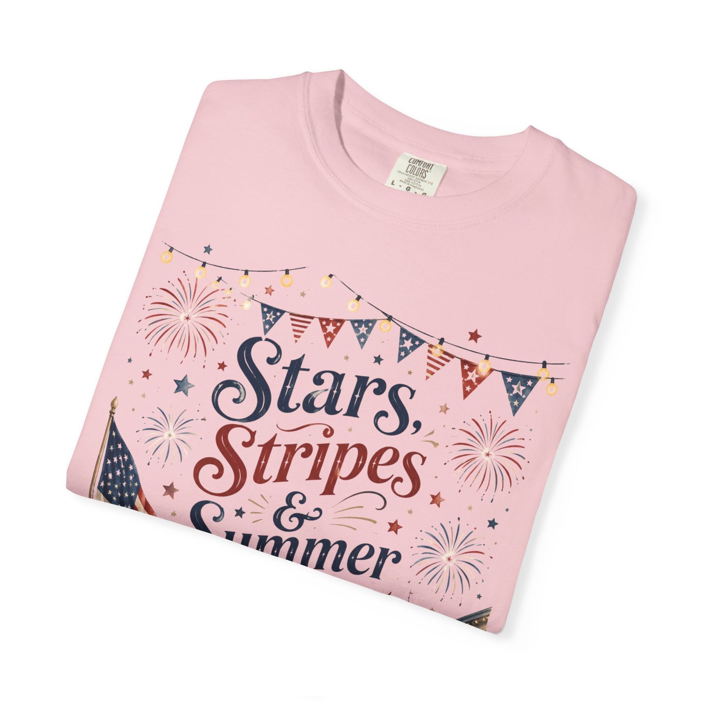 Stars, Stripes & Summer Nights Tee — Patriotic 4th of July Graphic T-Shirt