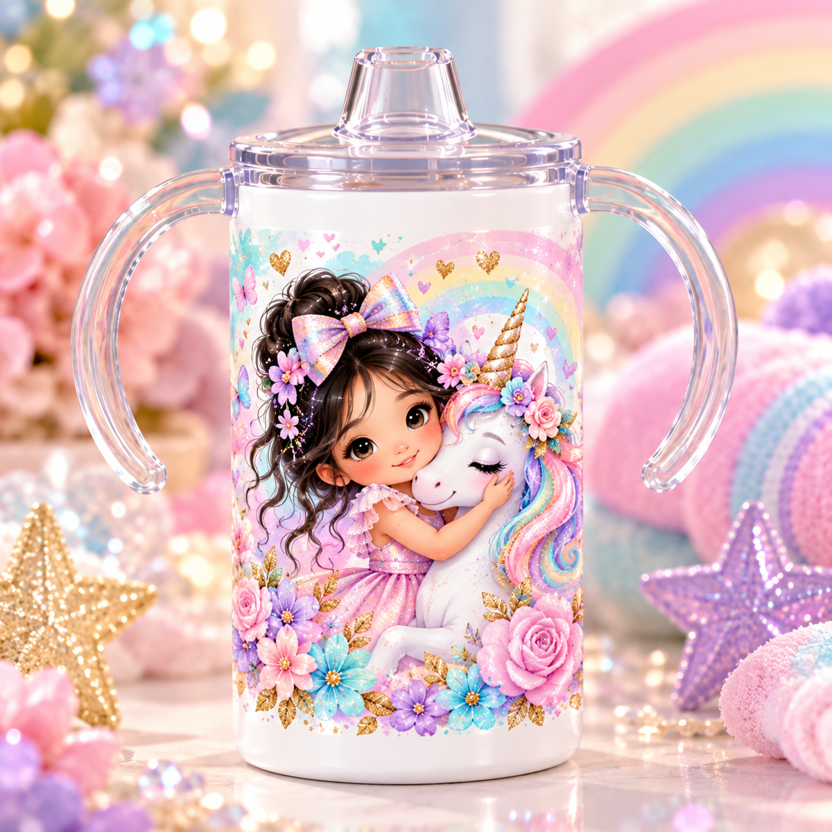 Unicorn Princess 12 oz sippy cup hero image